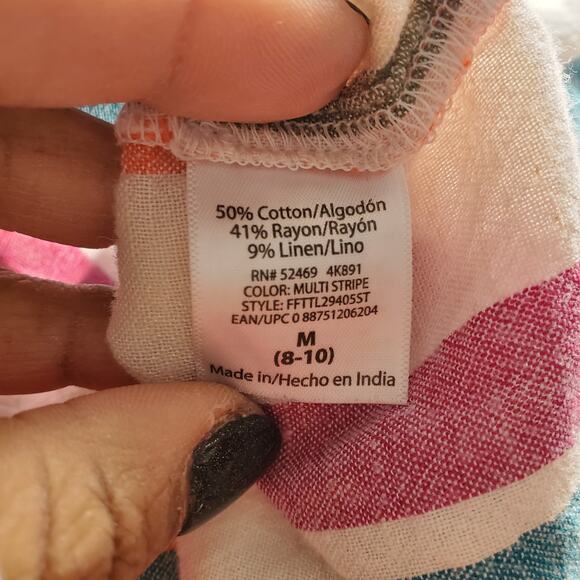 Time & Tru Short Sleeve Linen Cotton Blend Top Bundle M - Picture 13 of 14